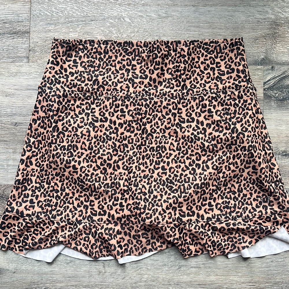 Albion Fit XL high waisted cheetah print swim skirt